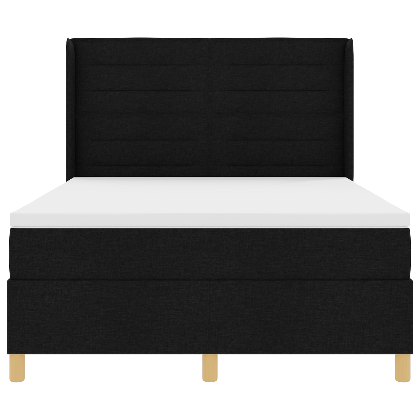 Boxspringbed met matras en LED stof zwart 140x190 cm
