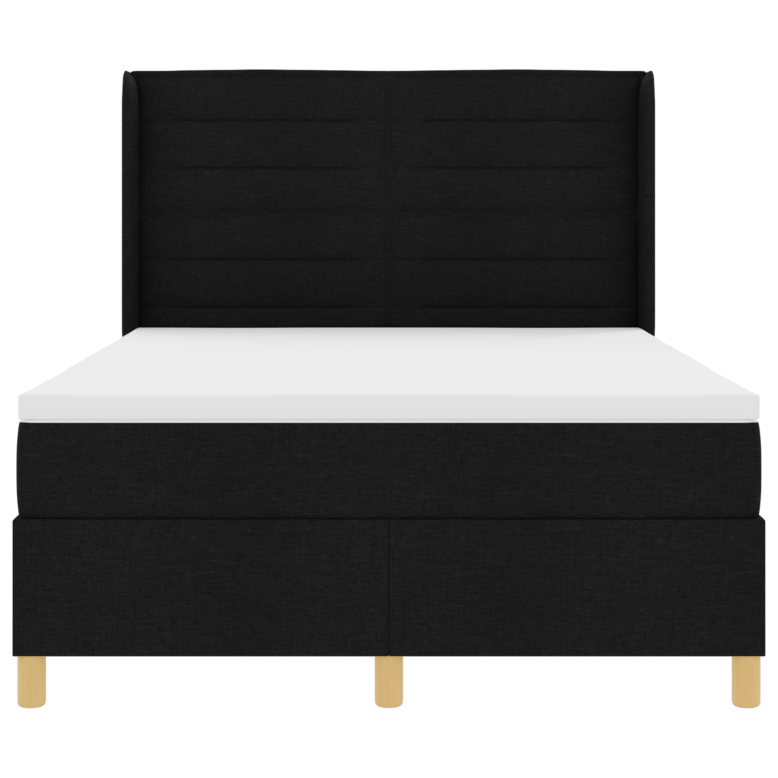 Boxspringbed met matras en LED stof zwart 140x190 cm