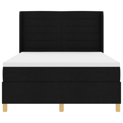 Boxspringbed met matras en LED stof zwart 140x190 cm