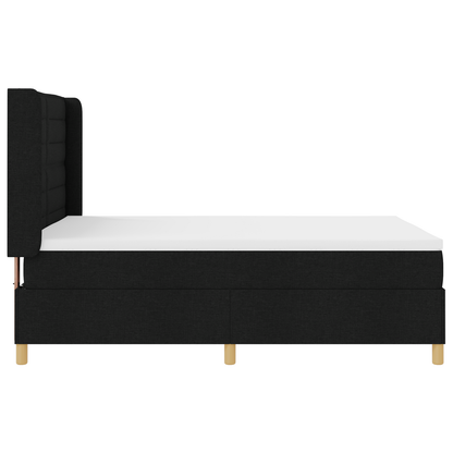 Boxspringbed met matras en LED stof zwart 140x190 cm