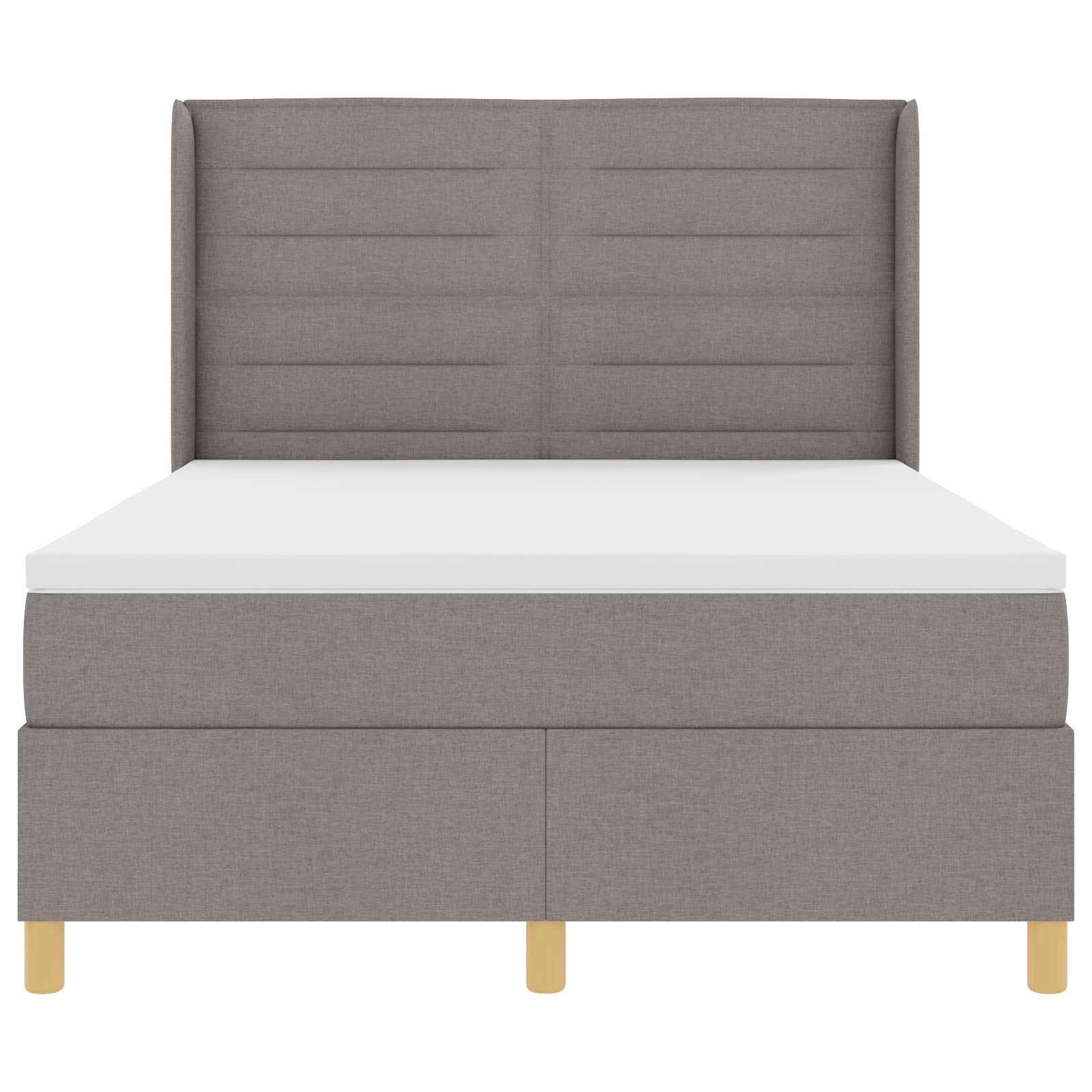 Boxspringbed met matras en LED stof taupe 140x190 cm