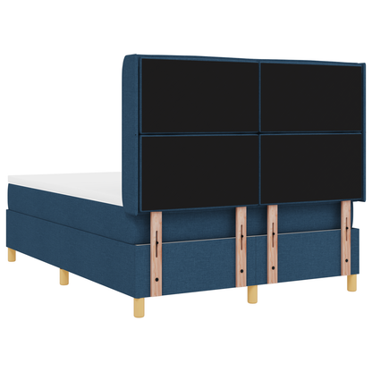 Boxspringbed met matras en LED stof blauw 160x200 cm