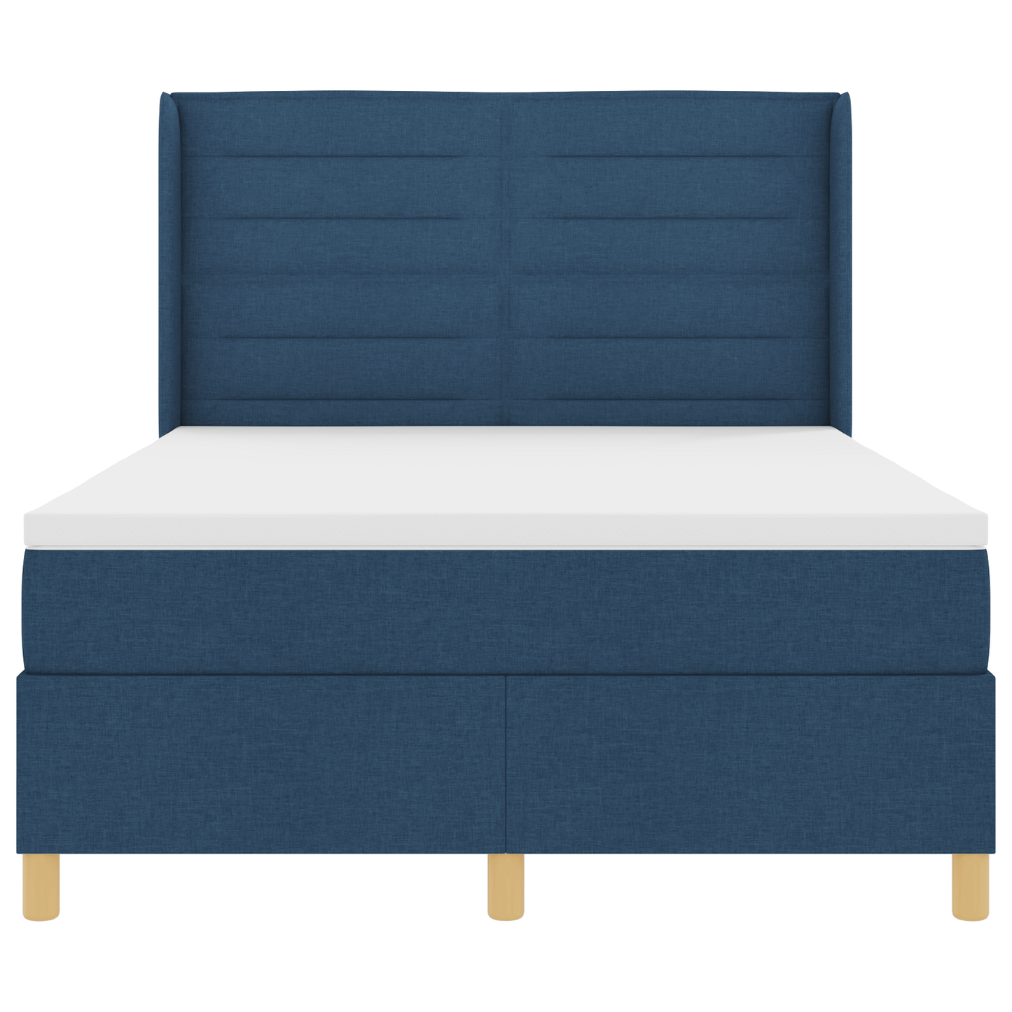 Boxspringbed met matras en LED stof blauw 160x200 cm