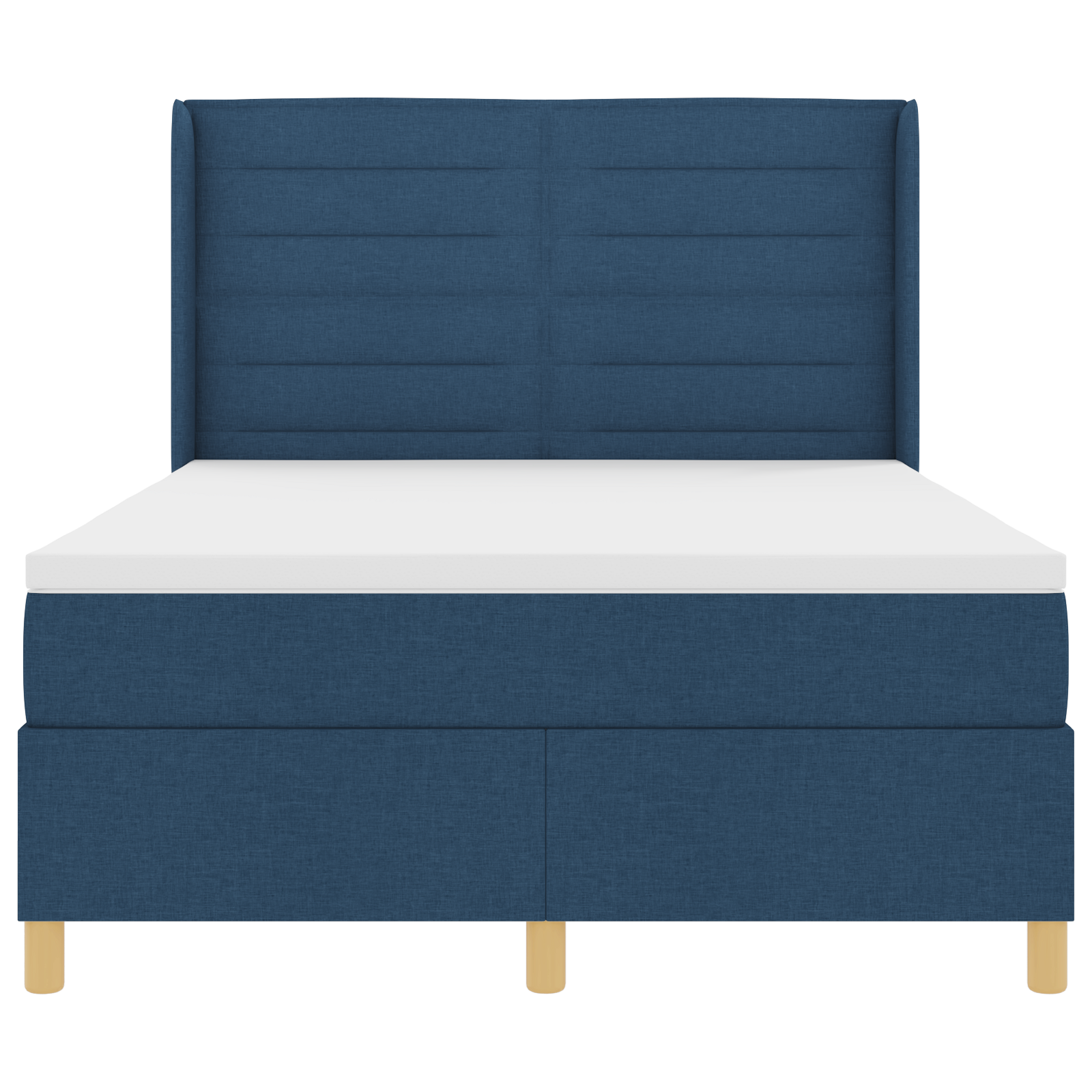 Boxspringbed met matras en LED stof blauw 160x200 cm