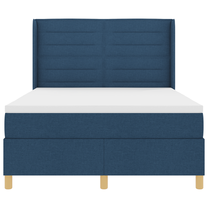 Boxspringbed met matras en LED stof blauw 160x200 cm