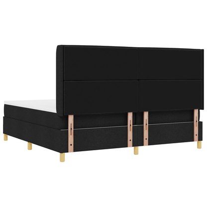 Boxspringbed met matras en LED stof zwart 200x200 cm