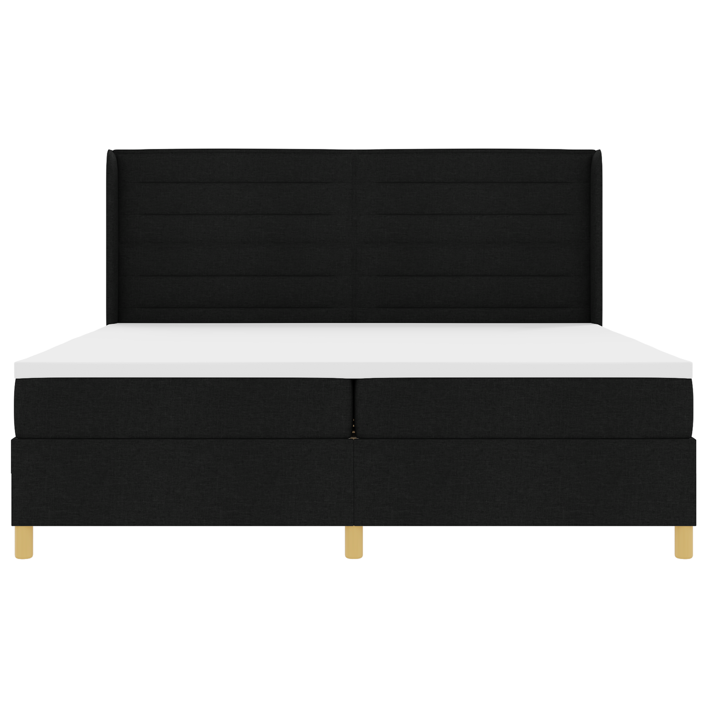 Boxspringbed met matras en LED stof zwart 200x200 cm