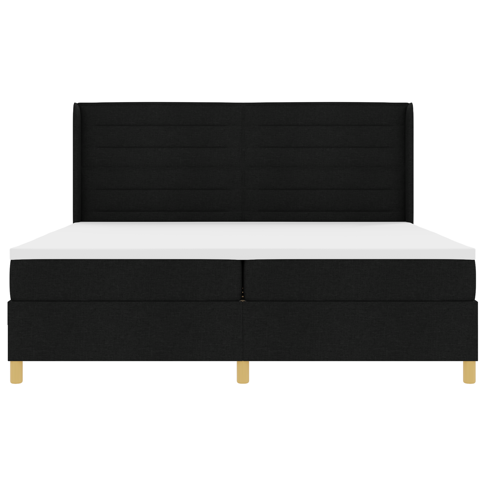 Boxspringbed met matras en LED stof zwart 200x200 cm