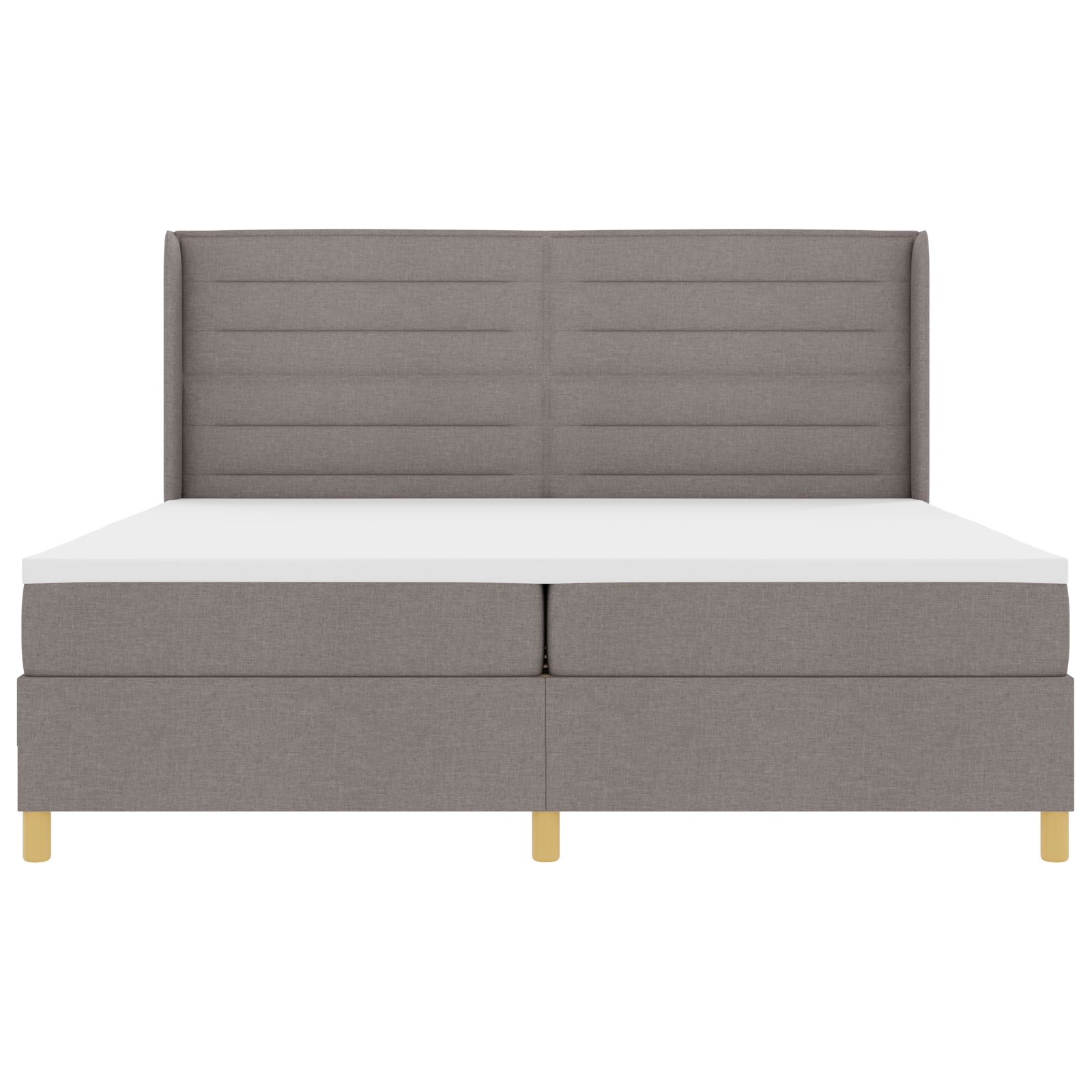 Boxspringbed met matras en LED stof taupe 200x200 cm