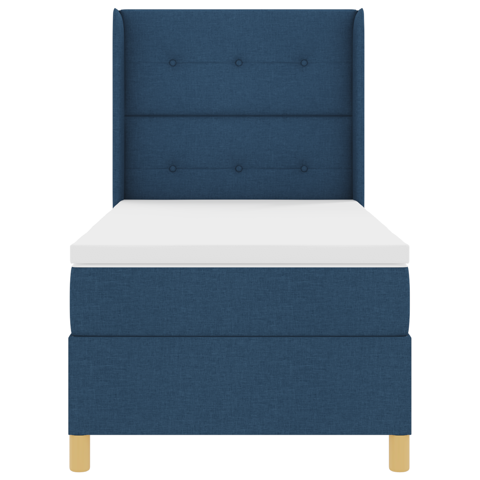 Boxspringbed met matras en LED stof blauw 80x200 cm