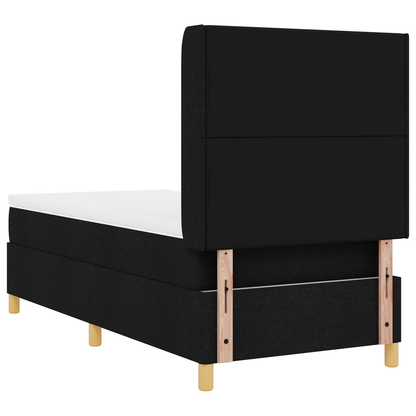 Boxspringbed met matras en LED stof zwart 90x190 cm
