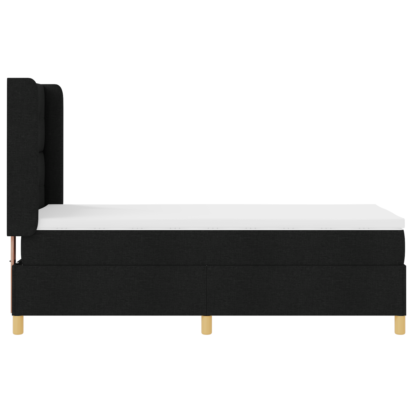 Boxspringbed met matras en LED stof zwart 90x190 cm