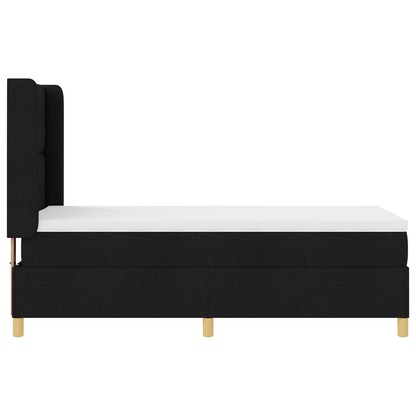 Boxspringbed met matras en LED stof zwart 90x190 cm