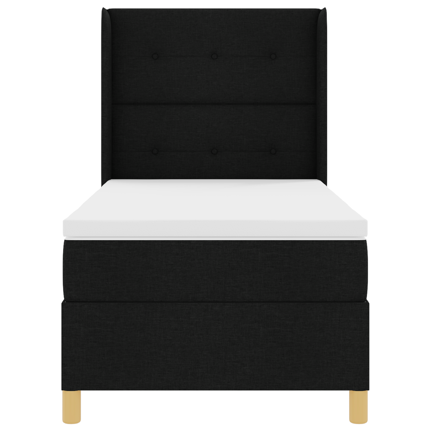 Boxspringbed met matras en LED stof zwart 90x200 cm
