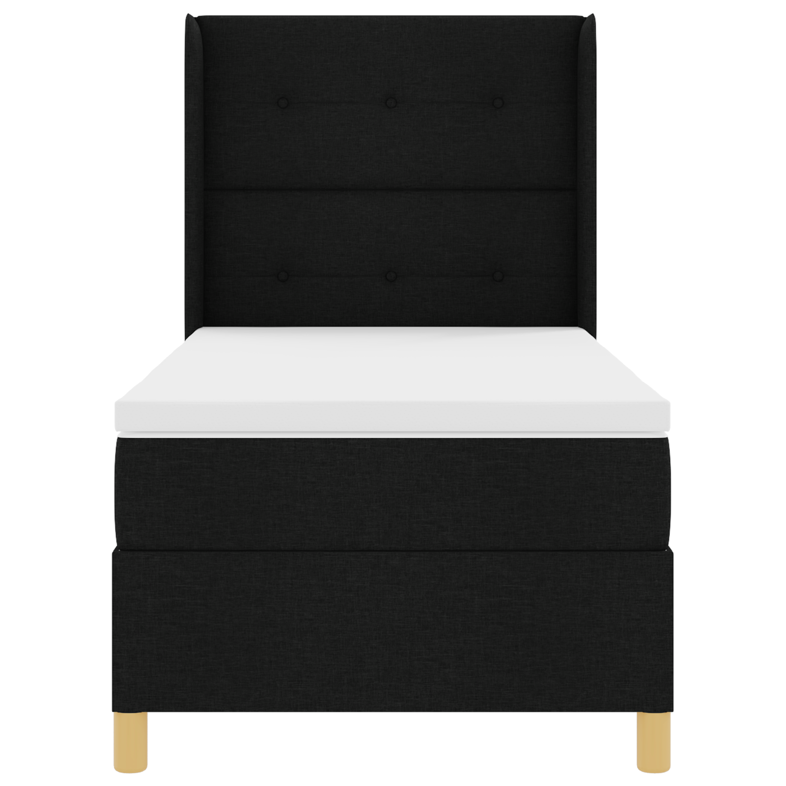 Boxspringbed met matras en LED stof zwart 90x200 cm