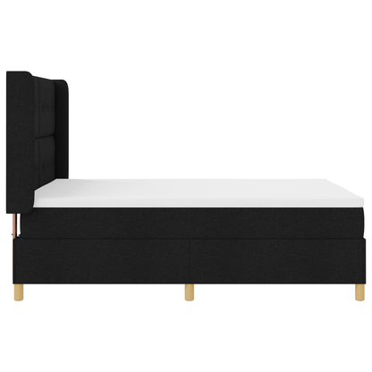 Boxspringbed met matras en LED stof zwart 140x200 cm