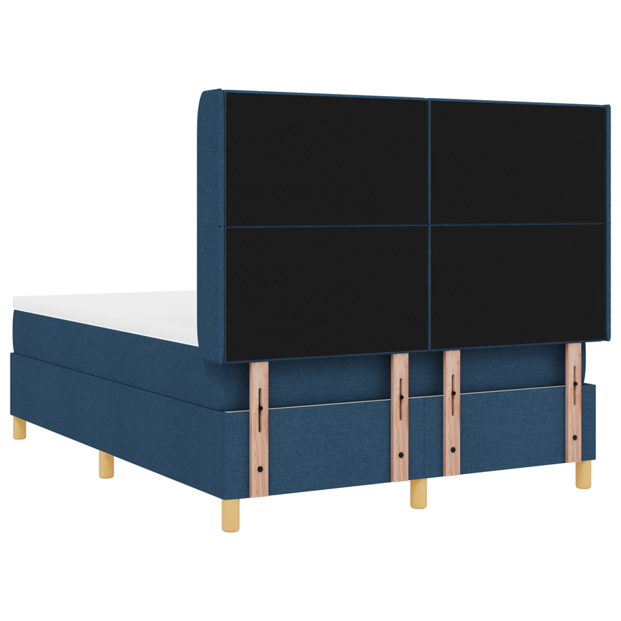 Boxspringbed met matras en LED stof blauw 160x200 cm