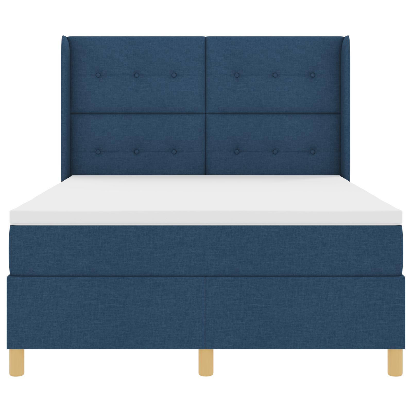 Boxspringbed met matras en LED stof blauw 160x200 cm