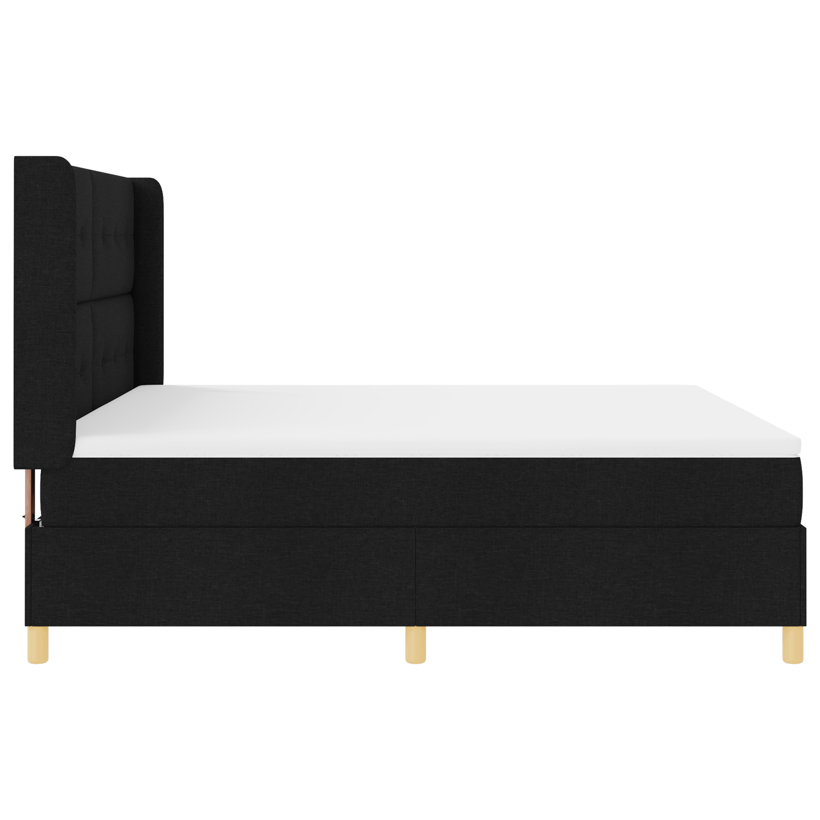 Boxspringbed met matras en LED stof zwart 180x200 cm