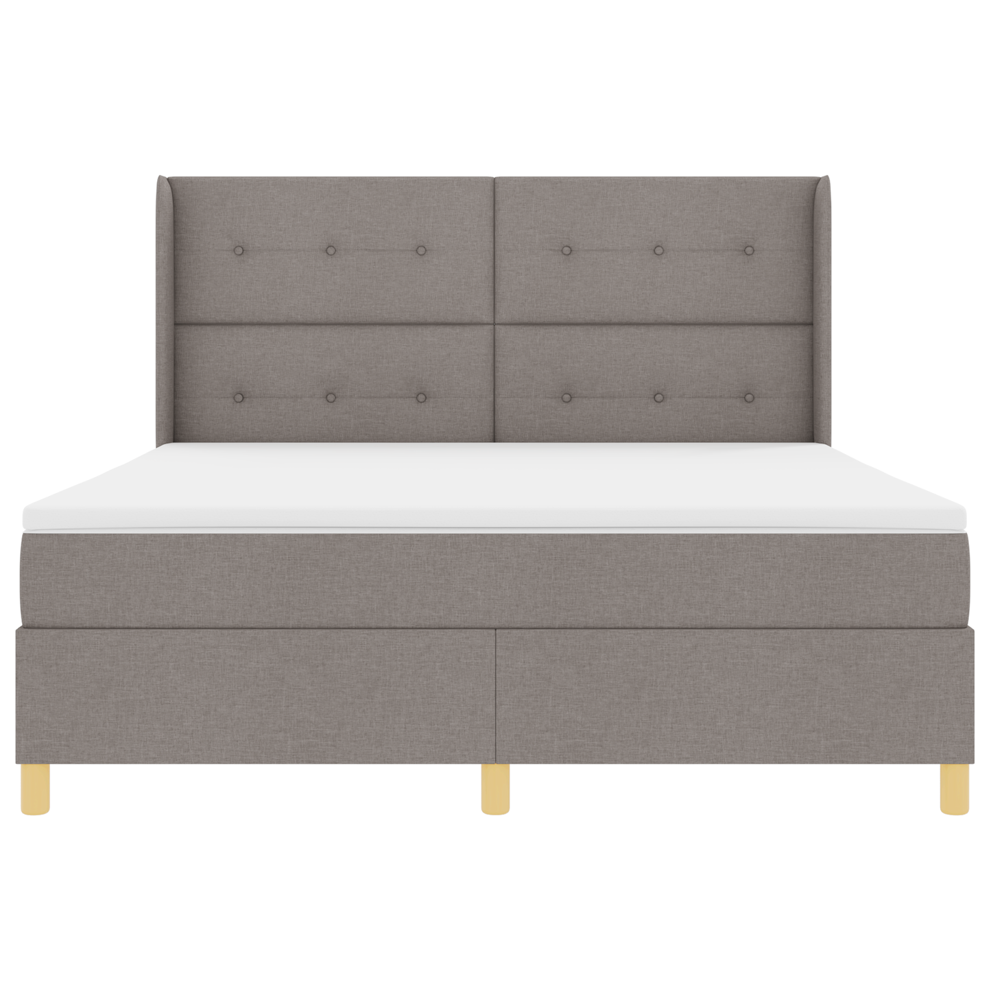Boxspringbed met matras en LED stof taupe 180x200 cm