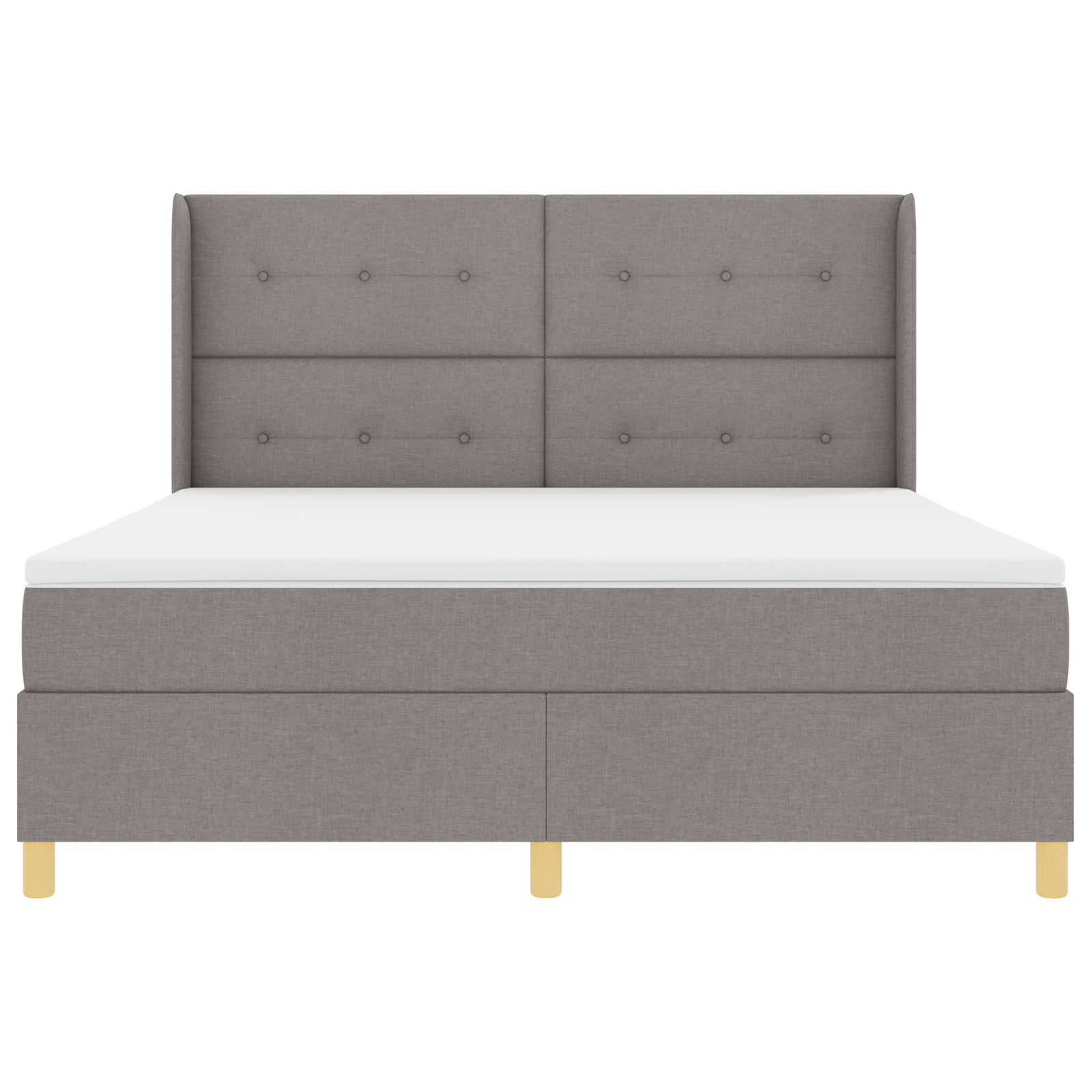 Boxspringbed met matras en LED stof taupe 180x200 cm