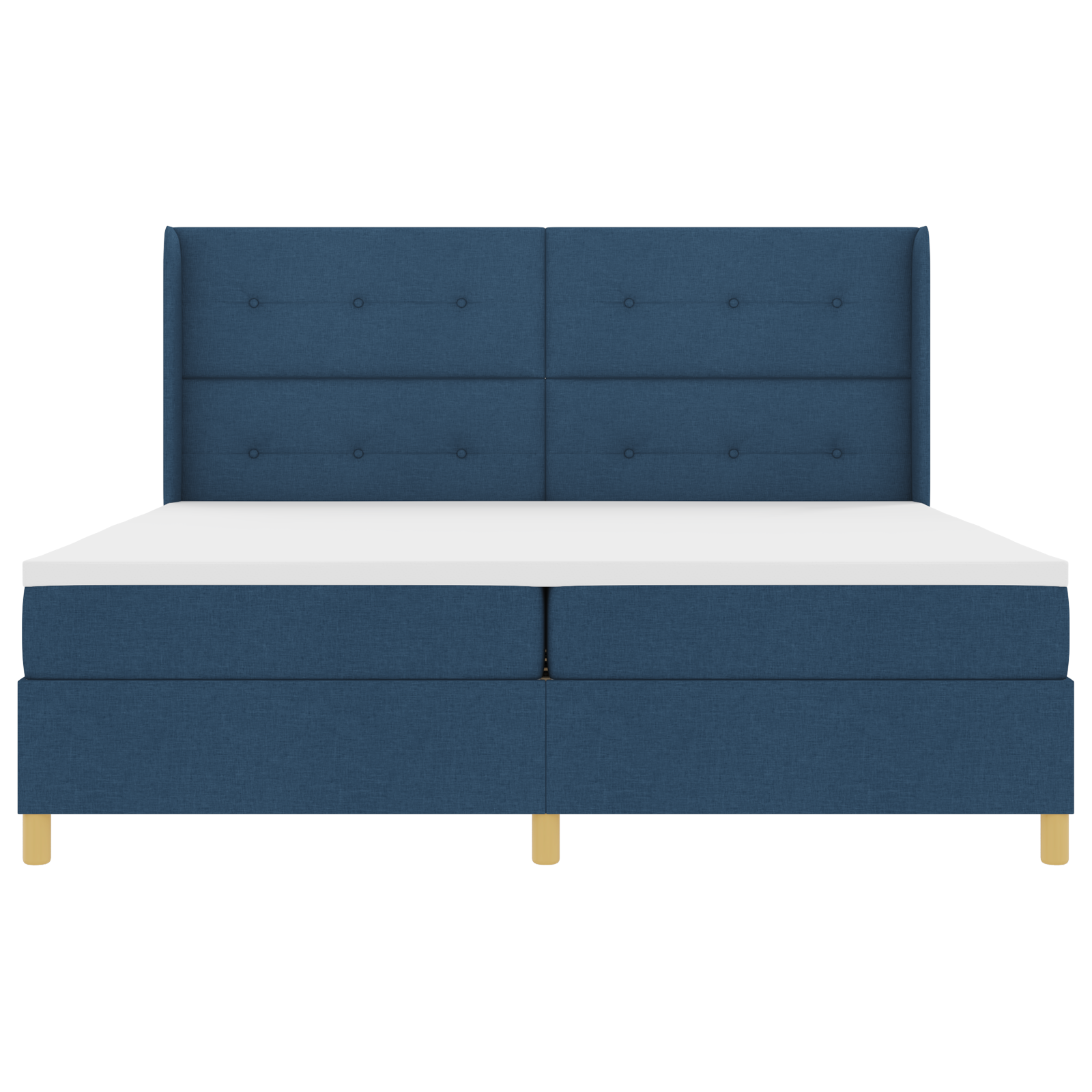 Boxspringbed met matras en LED stof blauw 200x200 cm
