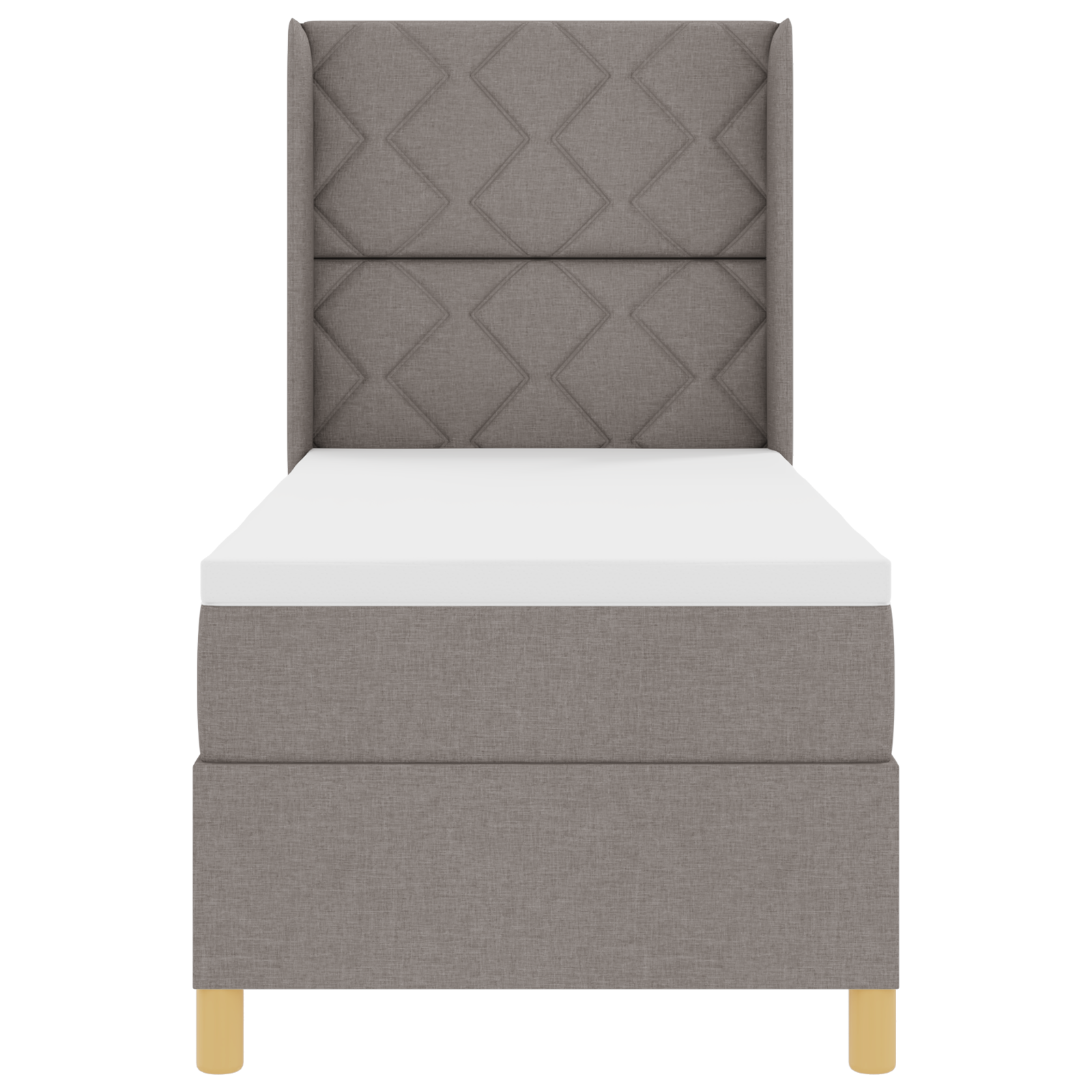 Boxspringbed met matras en LED stof taupe 80x200 cm