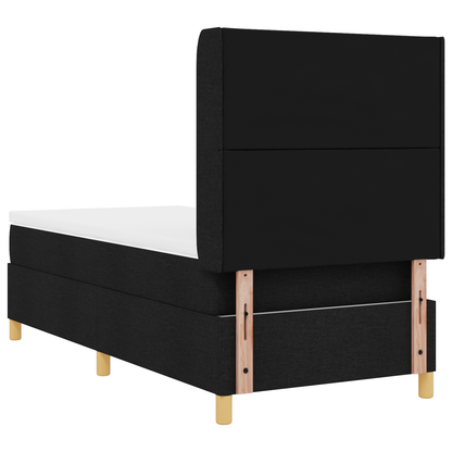 Boxspringbed met matras en LED stof zwart 100x200 cm