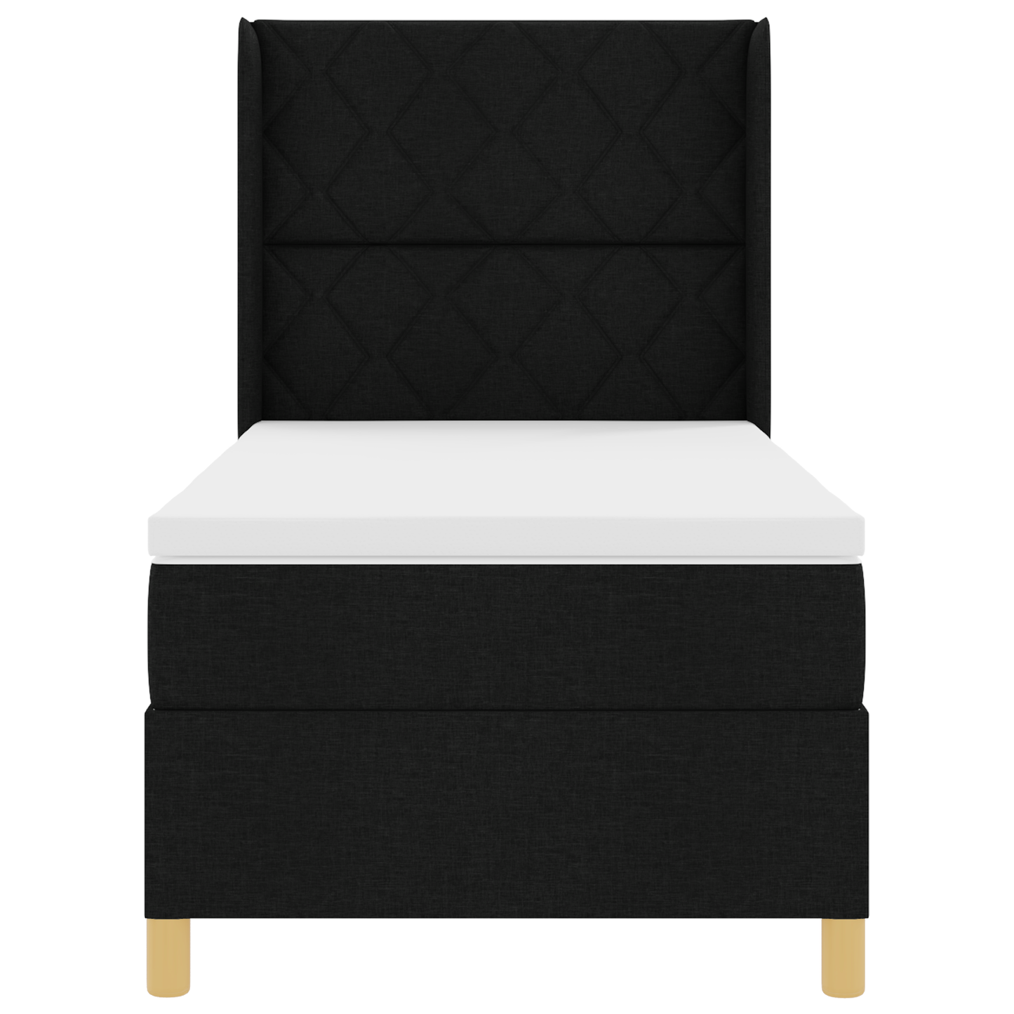 Boxspringbed met matras en LED stof zwart 100x200 cm