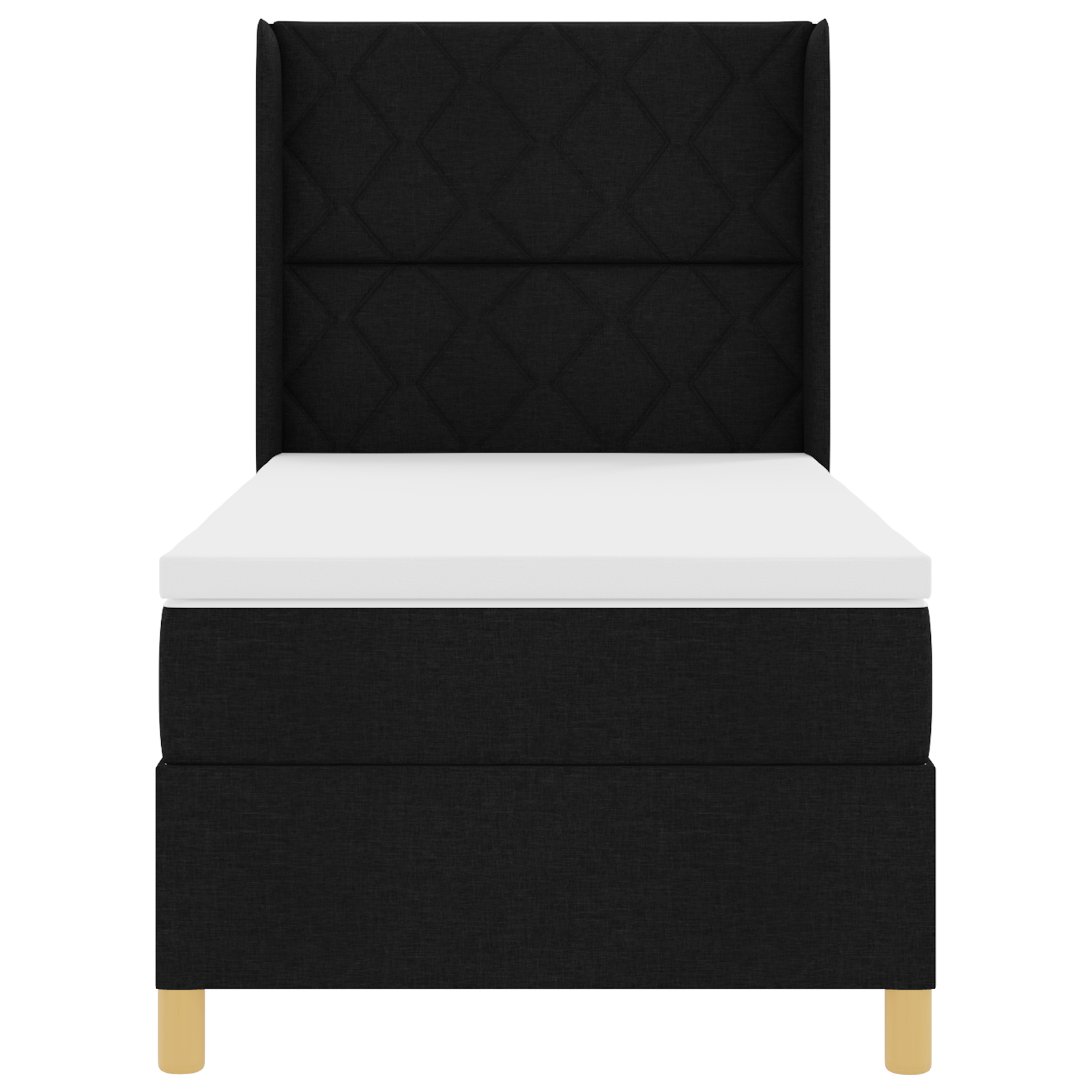 Boxspringbed met matras en LED stof zwart 100x200 cm