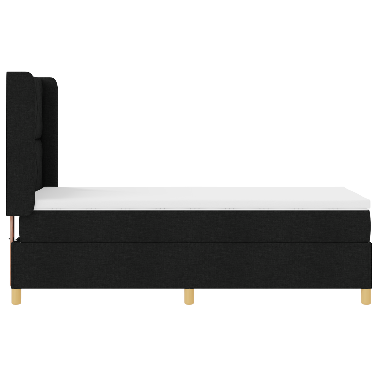 Boxspringbed met matras en LED stof zwart 100x200 cm