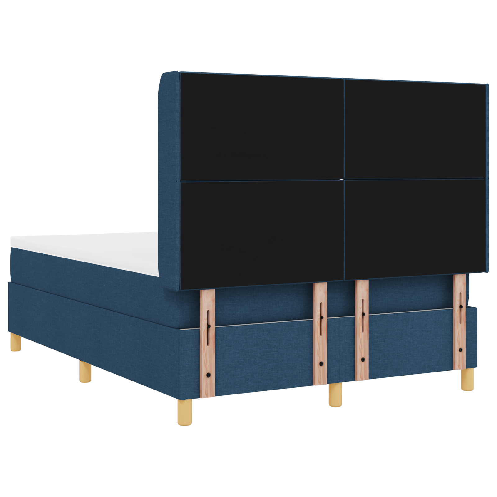 Boxspringbed met matras en LED stof blauw 160x200 cm