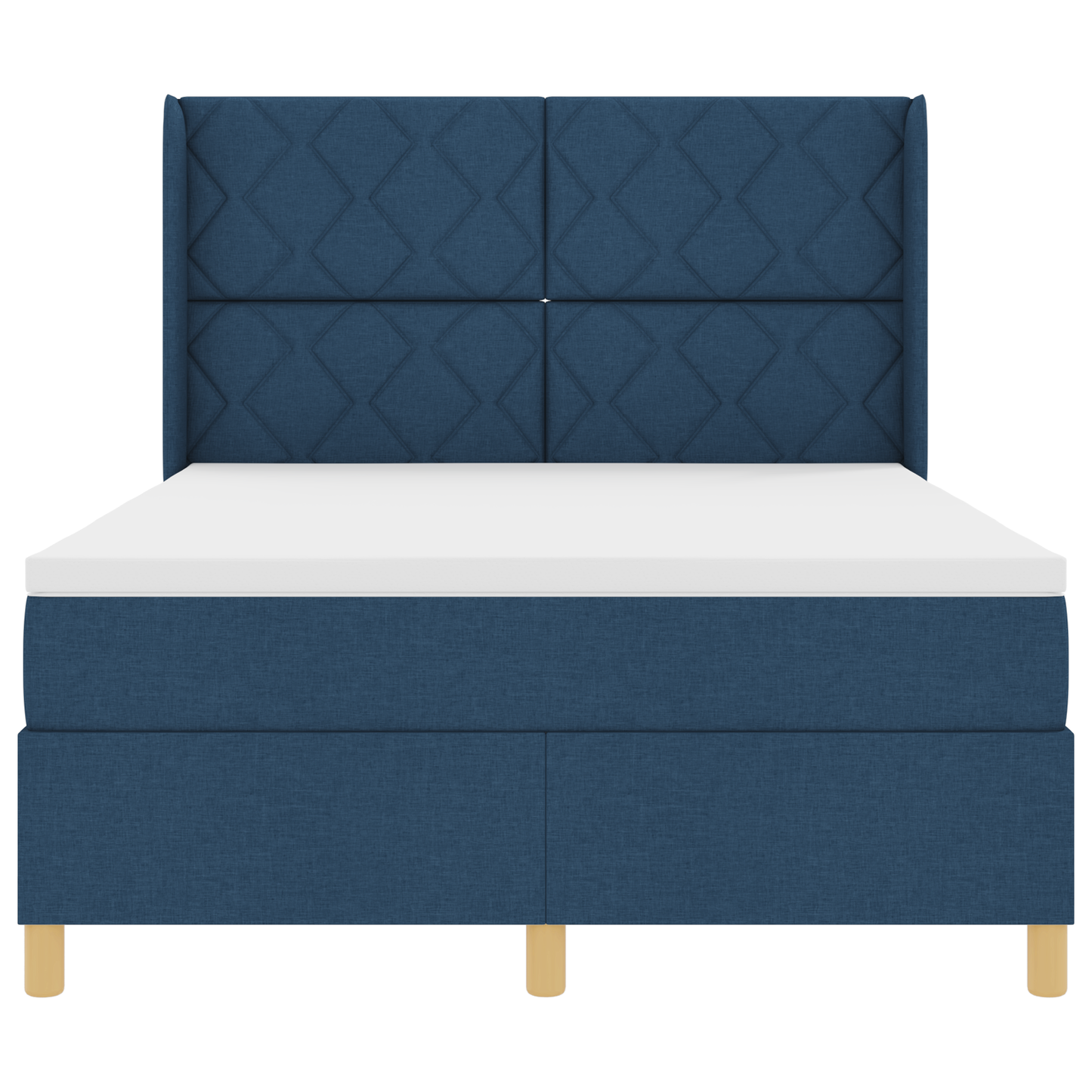 Boxspringbed met matras en LED stof blauw 160x200 cm