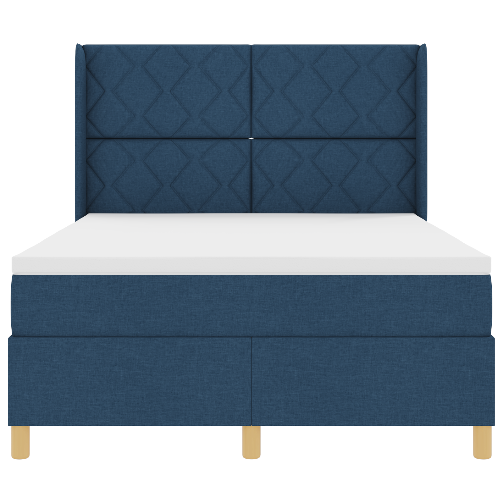 Boxspringbed met matras en LED stof blauw 160x200 cm