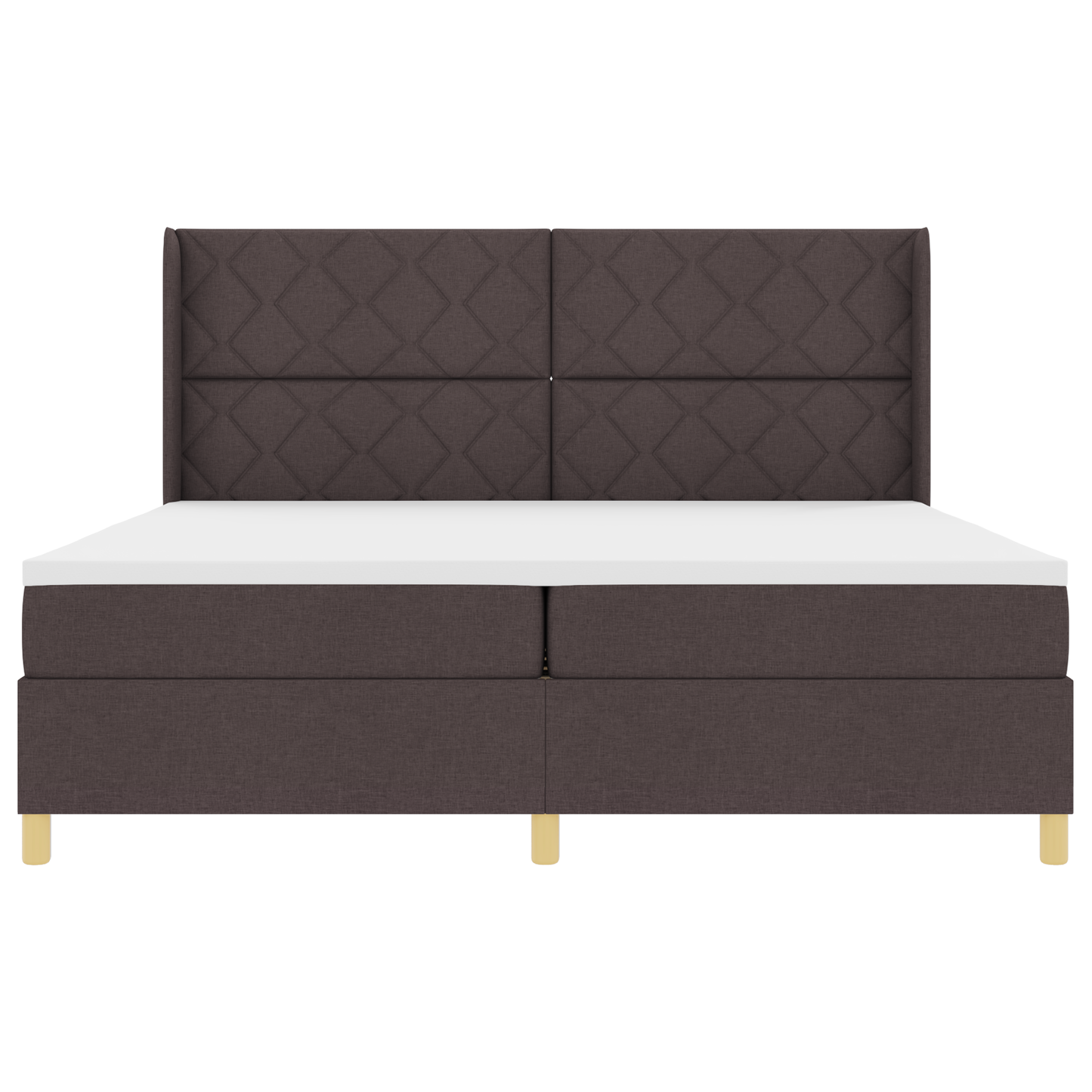 Boxspringbed met matras en LED stof donkerbruin 200x200 cm