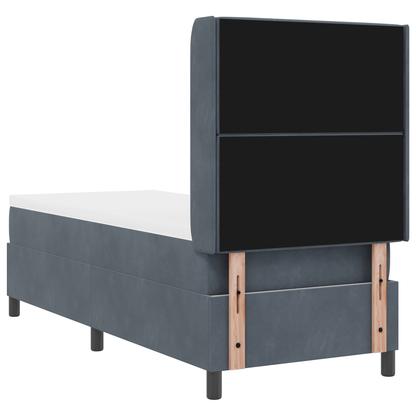 Boxspringbed met matras en LED fluweel donkergrijs 80x200 cm