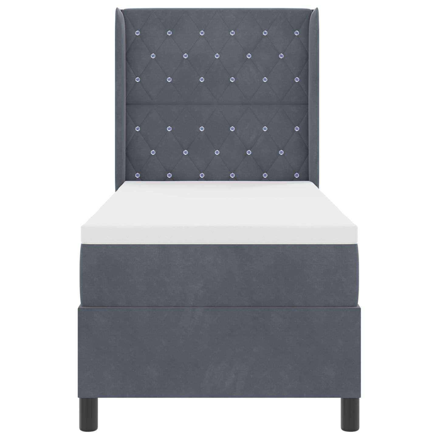 Boxspringbed met matras en LED fluweel donkergrijs 80x200 cm