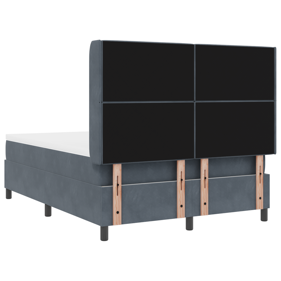 Boxspringbed met matras en LED fluweel donkergrijs 160x200 cm