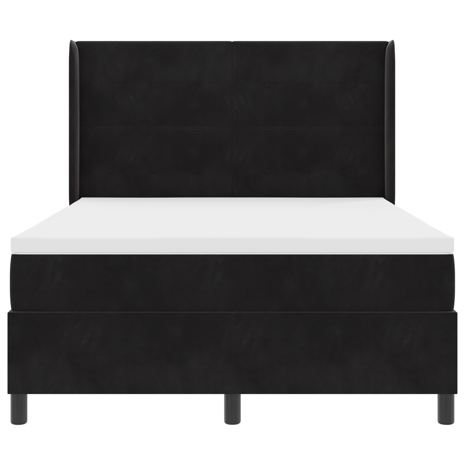 Boxspringbed met matras en LED fluweel zwart 140x200 cm