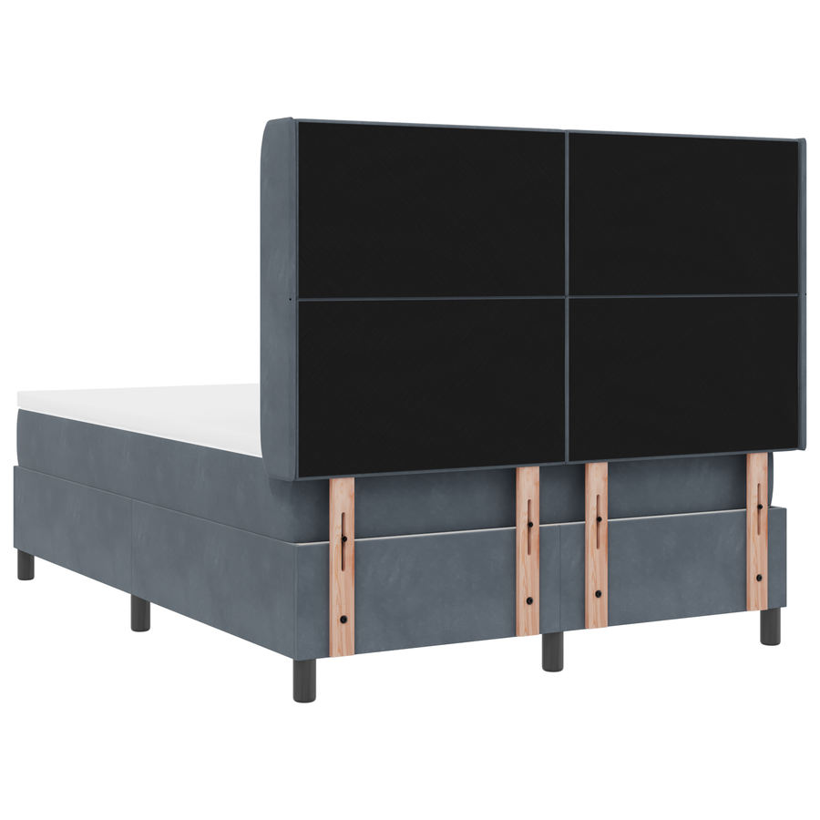 Boxspringbed met matras en LED fluweel donkergrijs 160x200 cm
