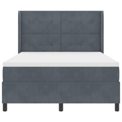 Boxspringbed met matras en LED fluweel donkergrijs 160x200 cm