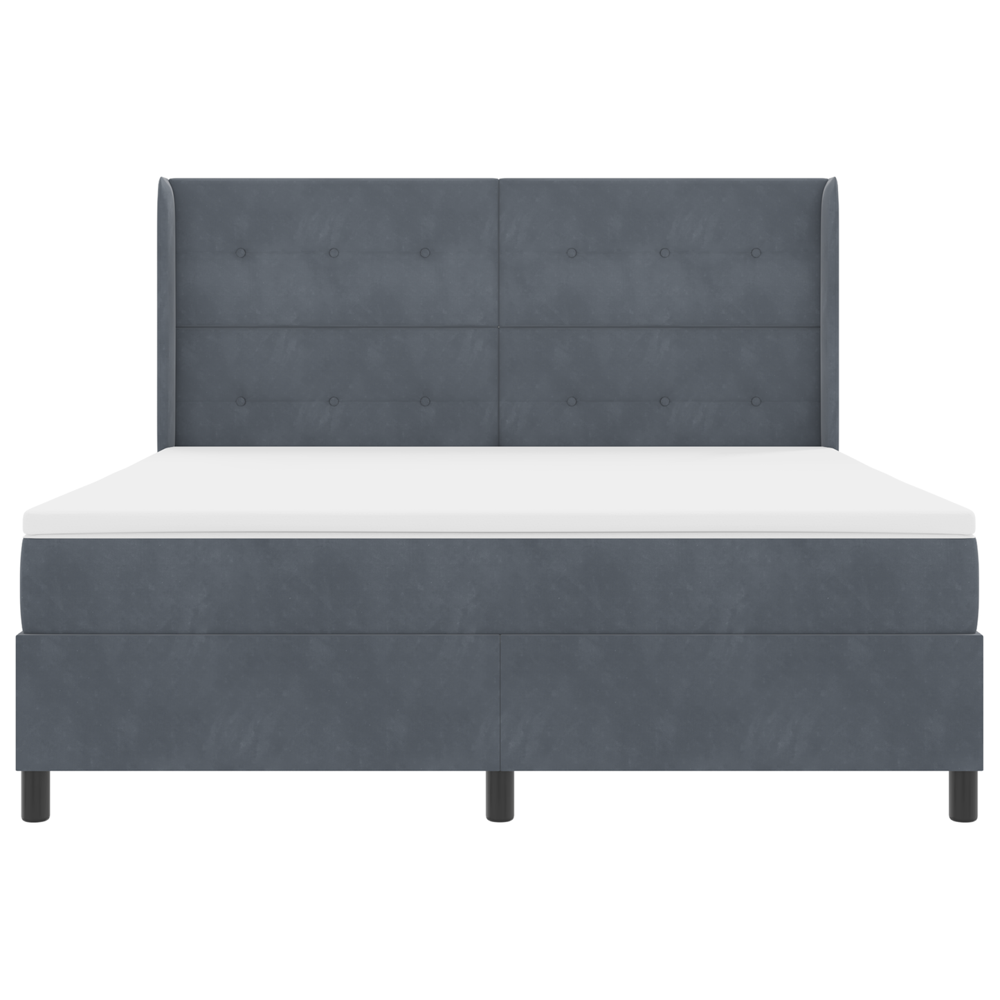 Boxspringbed met matras en LED fluweel donkergrijs 180x200 cm