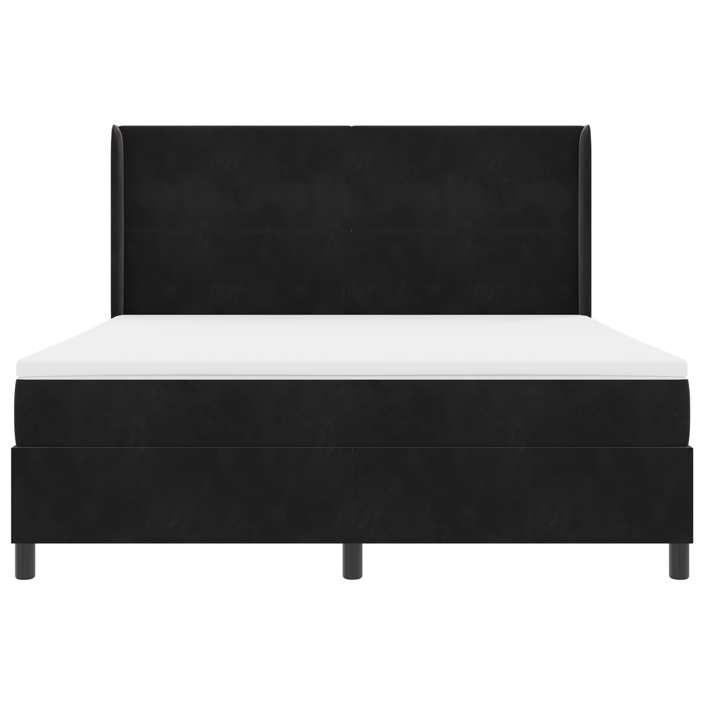 Boxspringbed met matras en LED fluweel zwart 180x200 cm