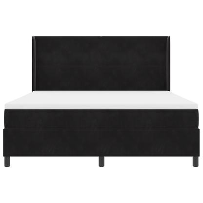 Boxspringbed met matras en LED fluweel zwart 180x200 cm