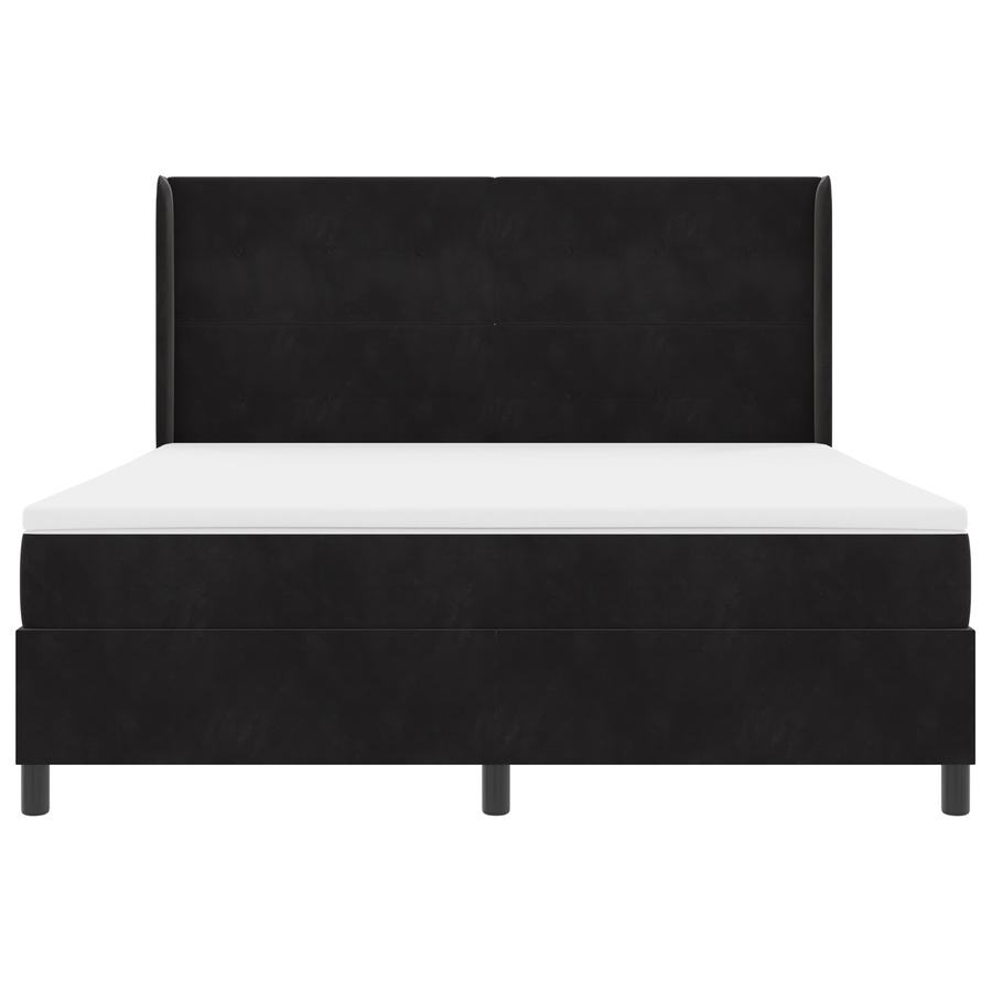 Boxspringbed met matras en LED fluweel zwart 180x200 cm