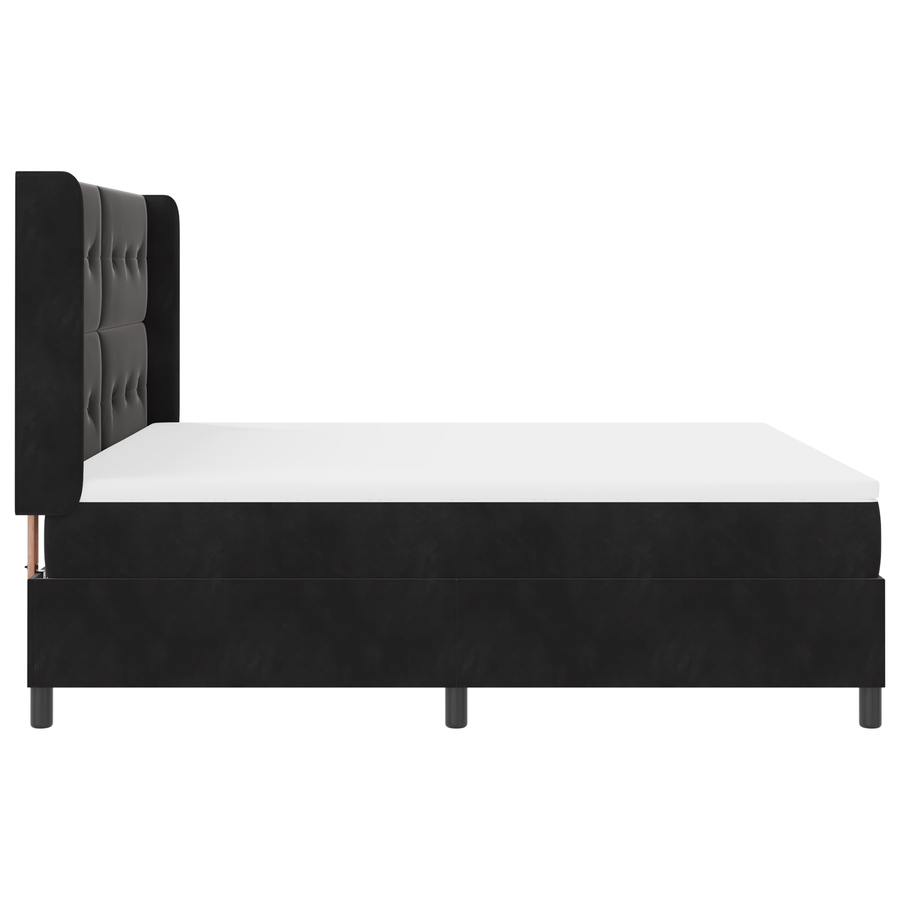 Boxspringbed met matras en LED fluweel zwart 180x200 cm