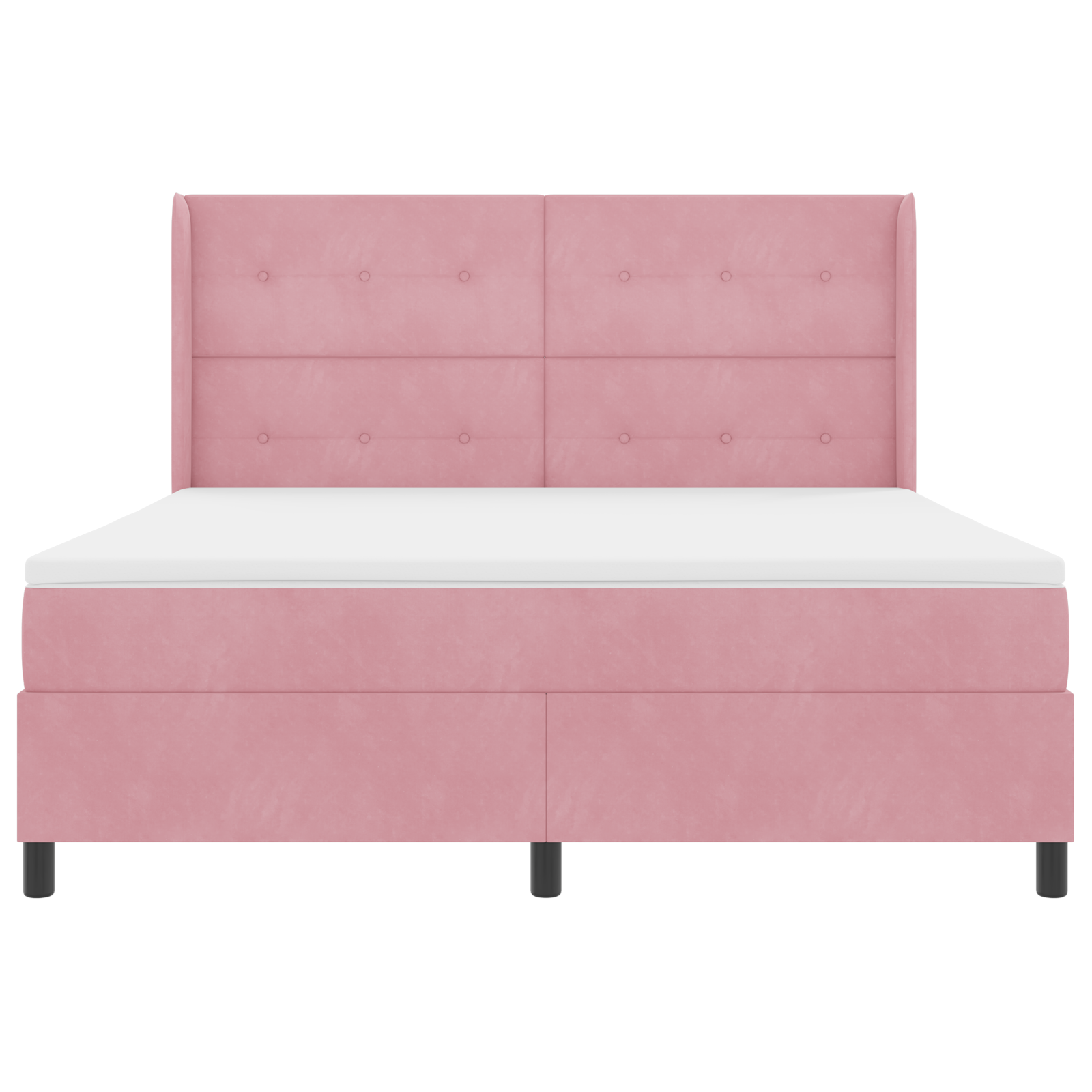 Boxspringbed met matras en LED fluweel roze 180x200 cm