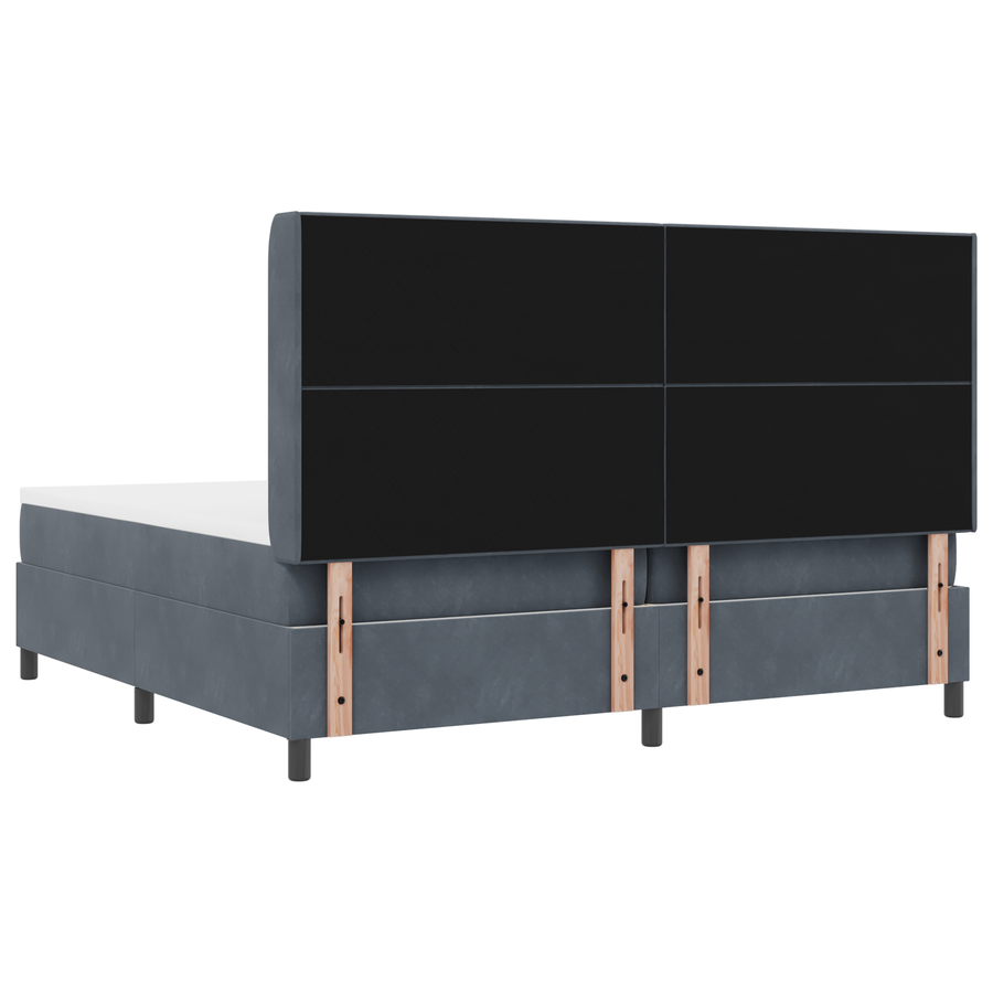 Boxspringbed met matras en LED fluweel donkergrijs 200x200 cm