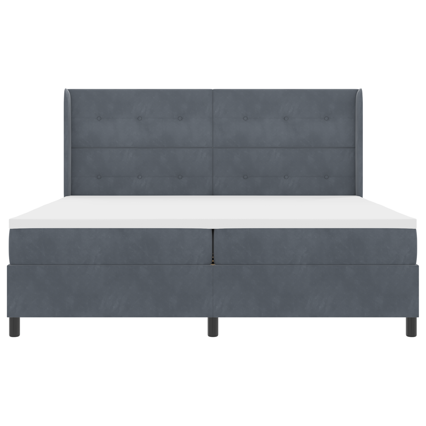 Boxspringbed met matras en LED fluweel donkergrijs 200x200 cm