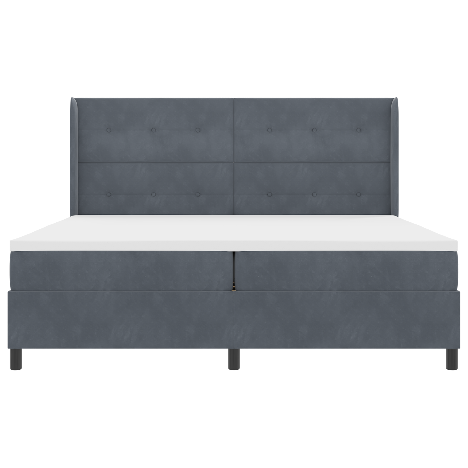 Boxspringbed met matras en LED fluweel donkergrijs 200x200 cm